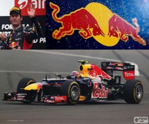 пазл Марк Уэббер - Red Bull - 2012 индийский Гран-при, 3 классифицированы